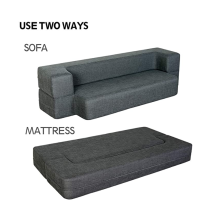 Folding Bed Couch Dark Gray Queen